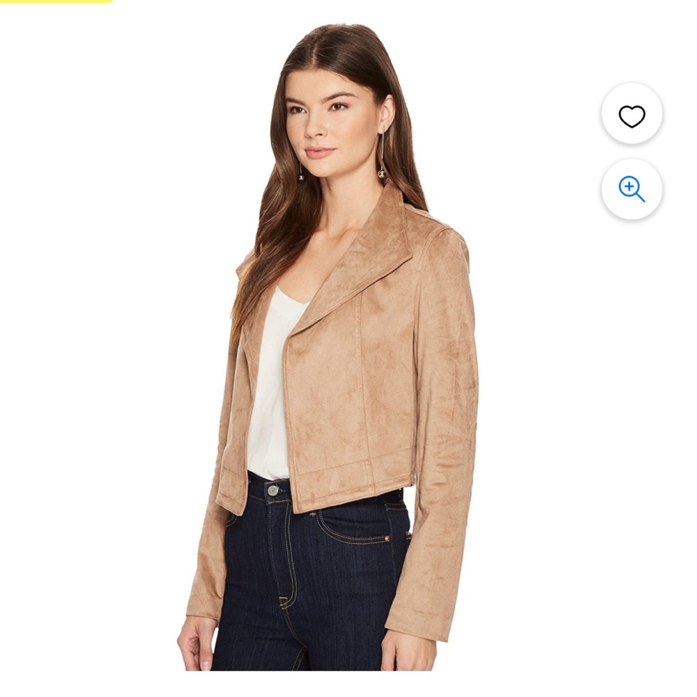 1.STATE Faux Suede Cropped Jacket -  small